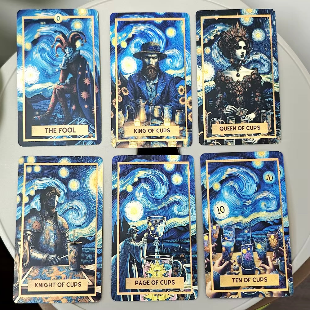 78 Starry Night Magic Theme 10.3*6Cm Tarot Cards Based on Rider Waite System