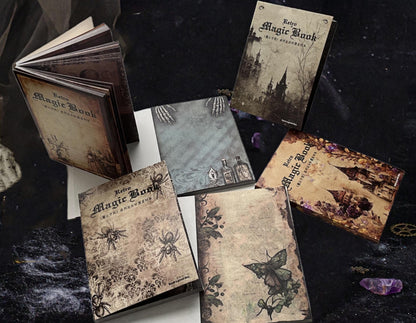 Dark Gothic Style Scrapbooking Paper, Halloween Deco Paper for Junk Journal, Card Making, Gift Wrapping Decorations, Collage, Wall Art