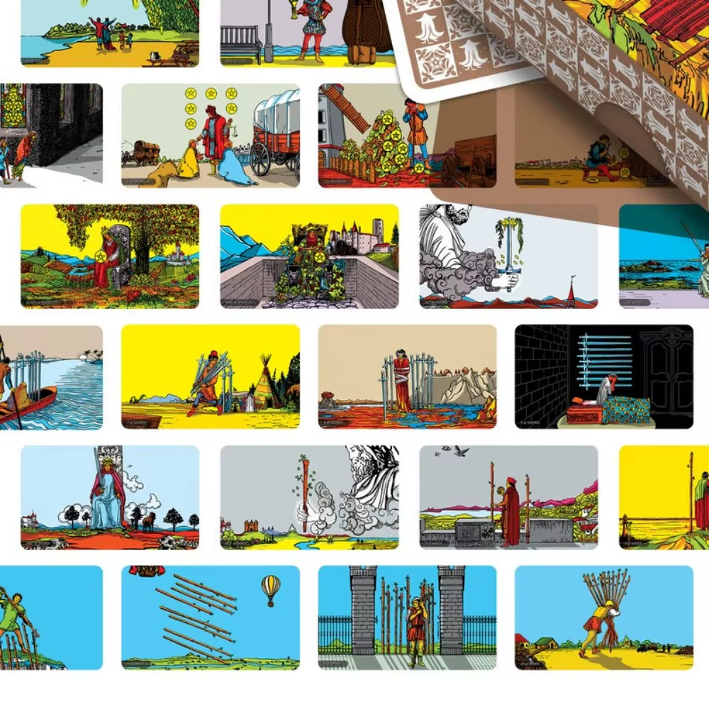 7*12Cm RWS Panorama Tarot Gilded Gold Edges78 Pcs Cards When Wide Angle Lens Show You New Perspective of RWS