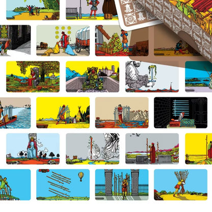 7*12Cm RWS Panorama Tarot Gilded Gold Edges78 Pcs Cards When Wide Angle Lens Show You New Perspective of RWS