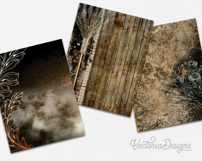 Witch'S House Paper Pack, Halloween Paper, Scrapbook Paper, Halloween Digital Paper, Witch Craft, Witch Journal, Halloween Decor 001805