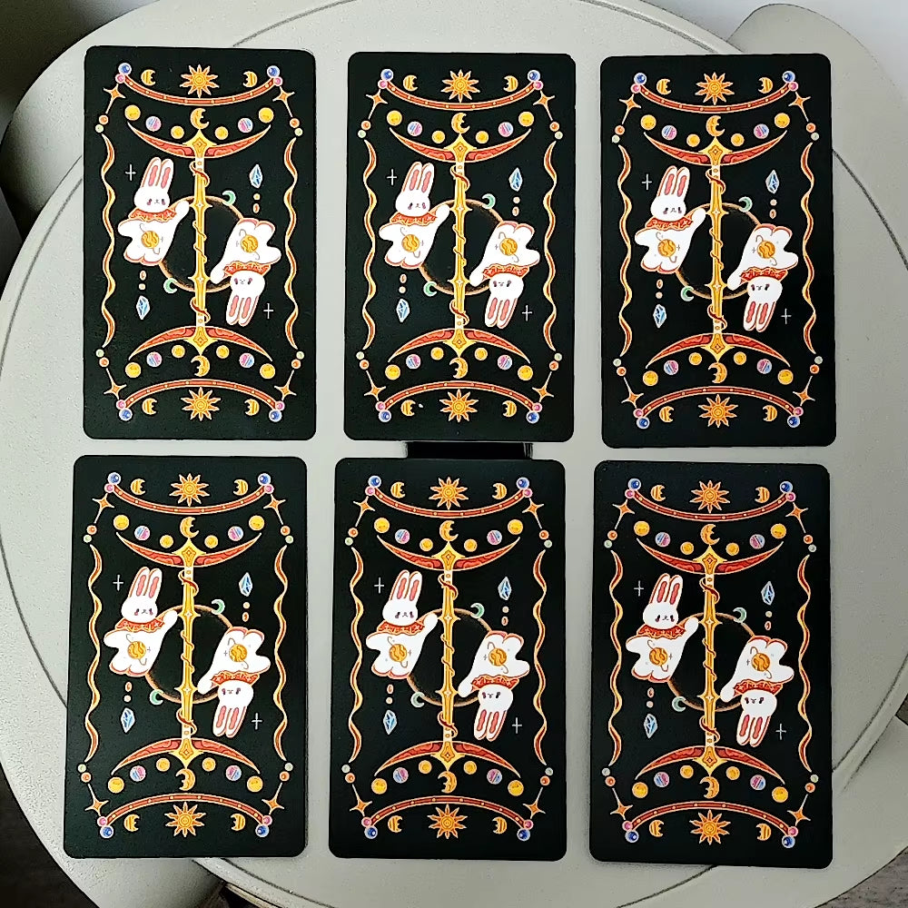 Galaxy Reverie Tarot Deck 78 Cute Rabbit-Themed Tarot Cards Based on Rider System 10.3*6Cm