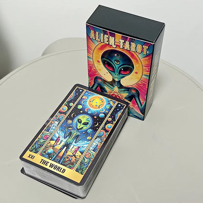 Alien Tarot Cards 78 Pcs Tarot Cards Based on Rider Waite System 10.3*6Cm