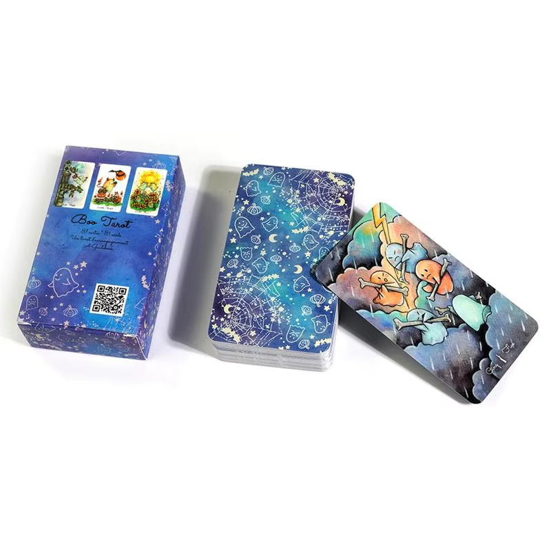 Boo Tarot by Celia Melesville 78 Cards English Fate Divination Tarot Cards for Beginner Oracle Cards Party Table Board Game