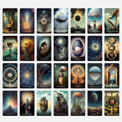 10.4X7.3Cm Cosmic Dreamer Oracle: a Mesmerizing 48-Card Deck That Invites You to Explore the Hidden Realms of the Psyche