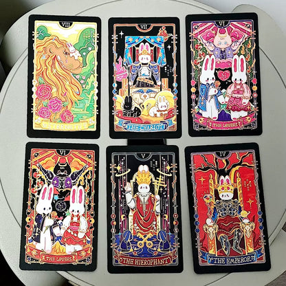 Galaxy Reverie Tarot Deck 78 Cute Rabbit-Themed Tarot Cards Based on Rider System 10.3*6Cm