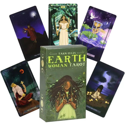 Earth Woman Tarot Deck 78 Pcs Tarot Cards Nurture Your Intuition and Celebrate Mother Nature'S Wisdom 10.3*6Cm
