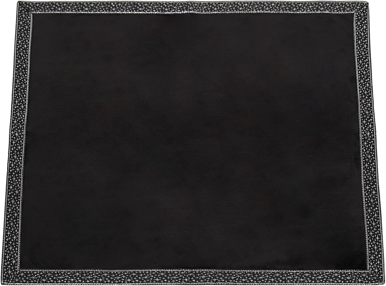 Altar Tarot Table Cloth - 25.6 X 25.6 Inch - Divination Wicca Velvet with Tarot Cards Bag Pouch (Black(Silver Lace))