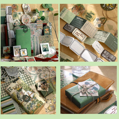 Aesthetic Scrapbook Kit, Junk Journal Scrapbooking Supplies, Vintage Journaling