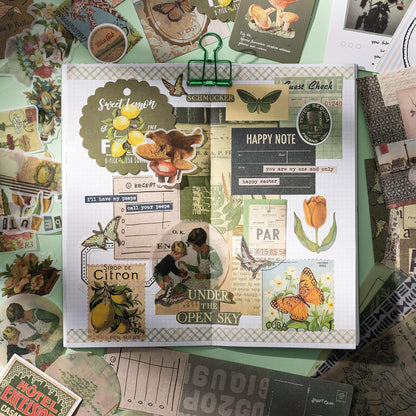 Aesthetic Scrapbook Kit, Junk Journal Scrapbooking Supplies, Vintage Journaling