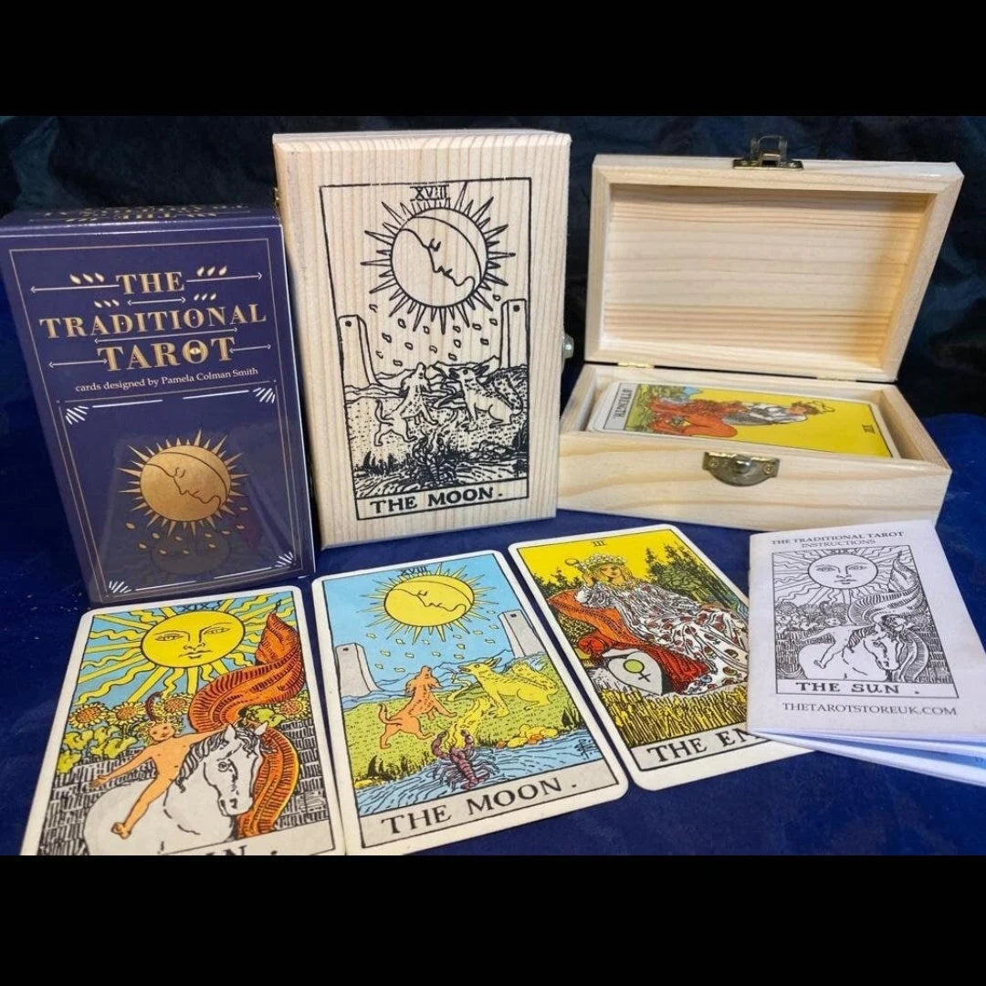 Tarot Card Deck Gift Set – 78 Cards, Guidebook, Bag, and Handcrafted Box – a Thoughtful Mother'S Day Gift for Her