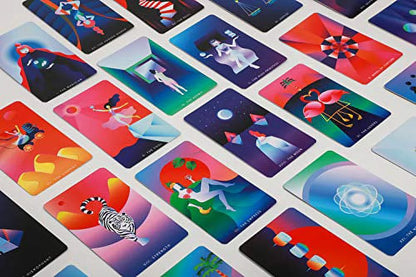 Mystic Mondays Tarot Deck Card Games, Colorful Cards with Holographic Edges, 78 Count