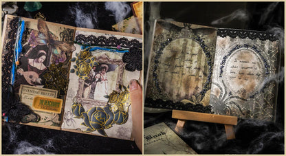 Dark Gothic Style Scrapbooking Paper, Halloween Deco Paper for Junk Journal, Card Making, Gift Wrapping Decorations, Collage, Wall Art