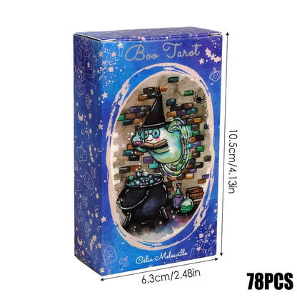 Boo Tarot by Celia Melesville 78 Cards English Fate Divination Tarot Cards for Beginner Oracle Cards Party Table Board Game