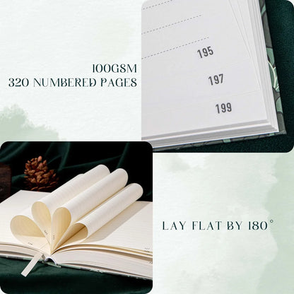 320 Pages College Ruled Green Journal Notebook, Lined Journal Notebook