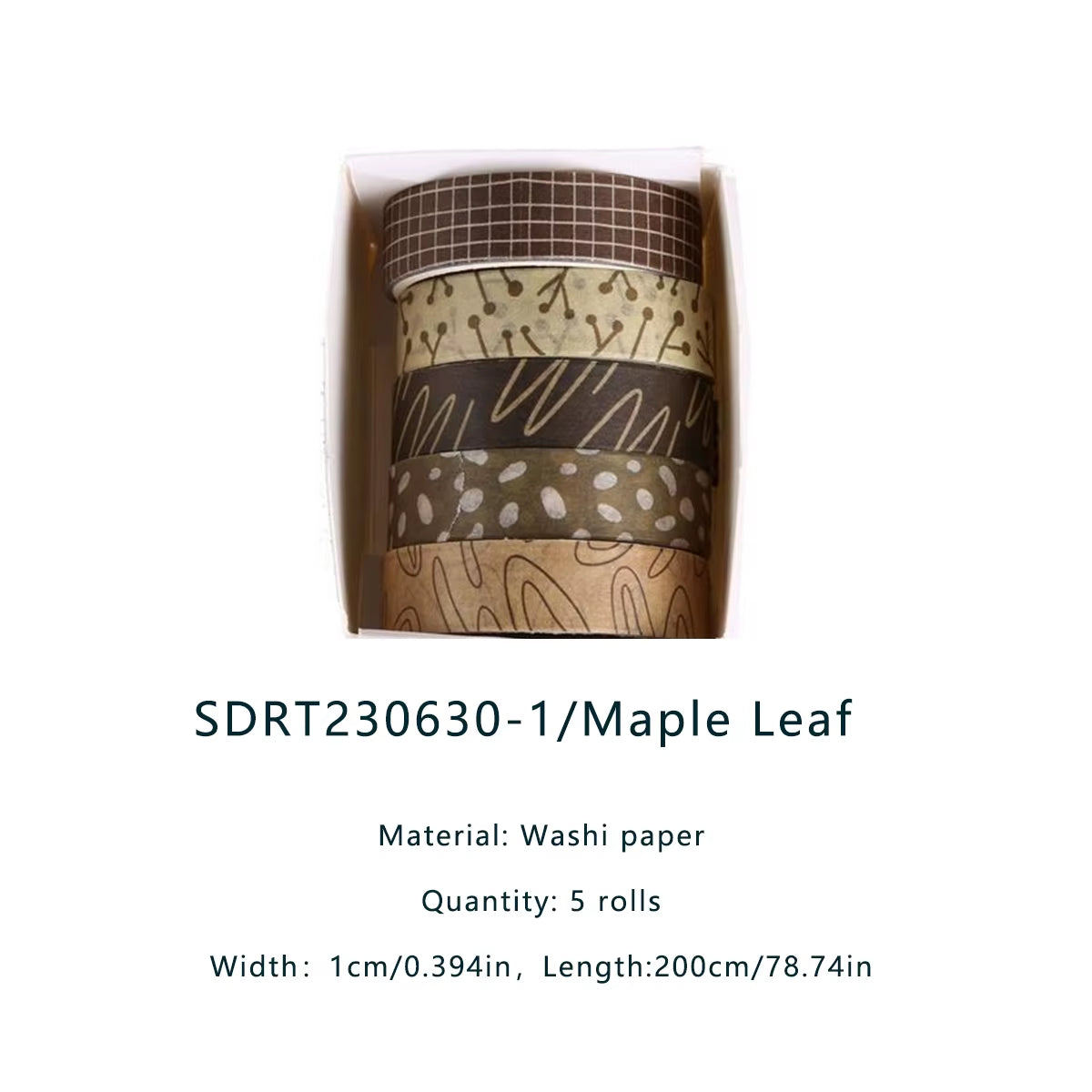 5 Rolls Forest Washi Tape Set Colorful Flowers Watercolor Plants Masking Tape Scrapbooking Adhesive DIY Journals Crafts