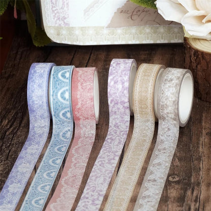 Lace Patterns Washi Tape Set 12 Rolls, Decorative Paper Sticker for Planner...