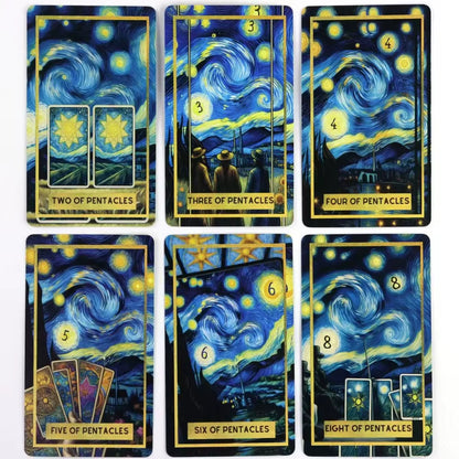 78 Starry Night Magic Theme 10.3*6Cm Tarot Cards Based on Rider Waite System