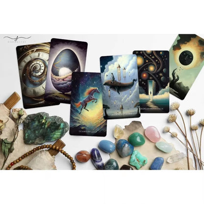 10.4X7.3Cm Cosmic Dreamer Oracle: a Mesmerizing 48-Card Deck That Invites You to Explore the Hidden Realms of the Psyche