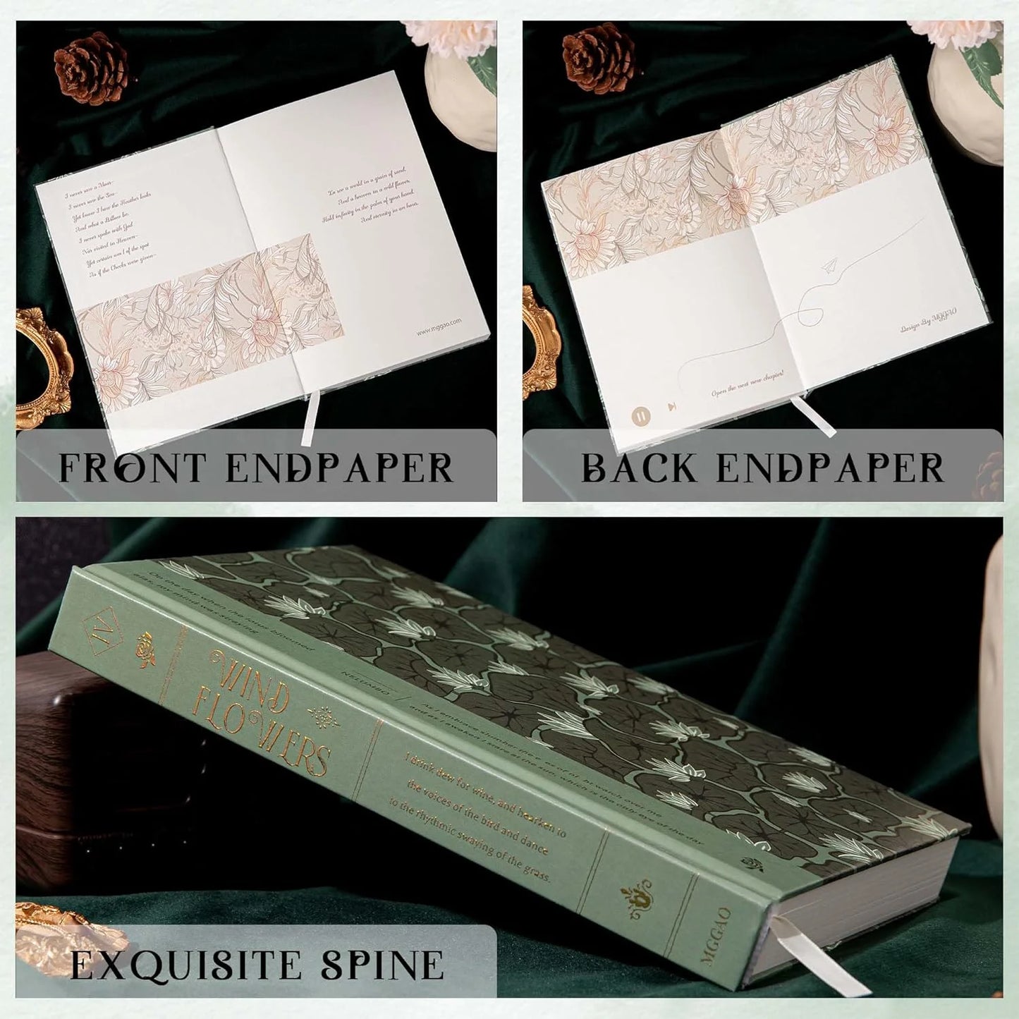 320 Pages College Ruled Green Journal Notebook, Lined Journal Notebook