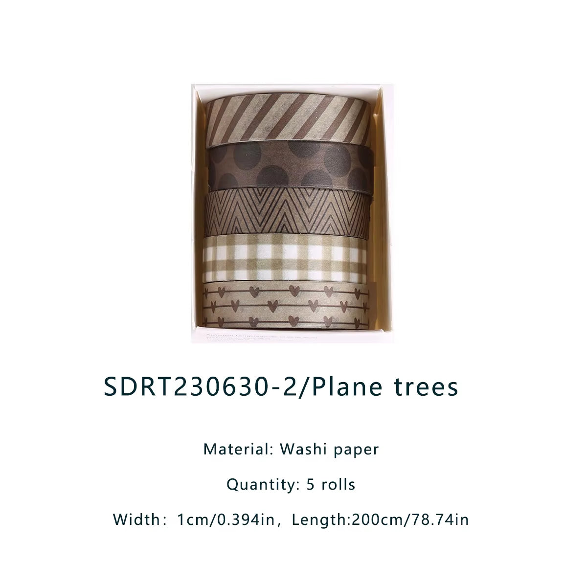 5 Rolls Forest Washi Tape Set Colorful Flowers Watercolor Plants Masking Tape Scrapbooking Adhesive DIY Journals Crafts