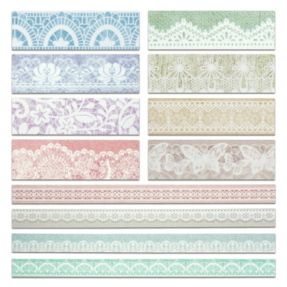 Lace Patterns Washi Tape Set 12 Rolls, Decorative Paper Sticker for Planner...