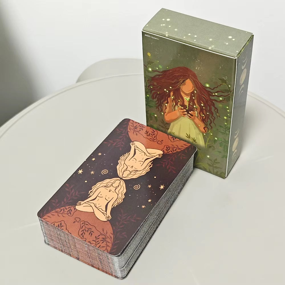 Earth Woman Tarot Deck 78 Pcs Tarot Cards Nurture Your Intuition and Celebrate Mother Nature'S Wisdom 10.3*6Cm