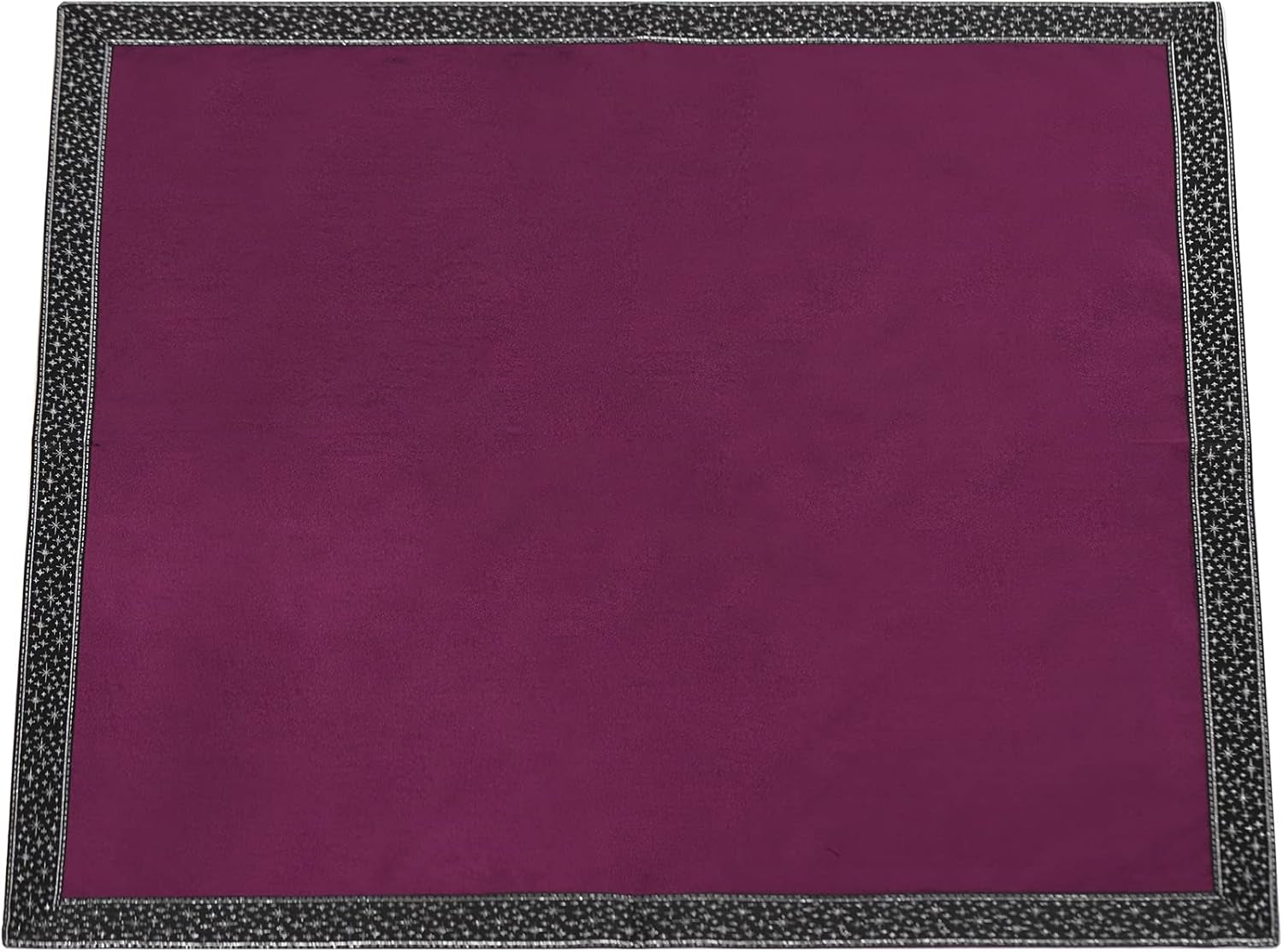 Altar Tarot Table Cloth - 25.6 X 25.6 Inch - Divination Wicca Velvet with Tarot Cards Bag Pouch (Purple(Silver Lace))
