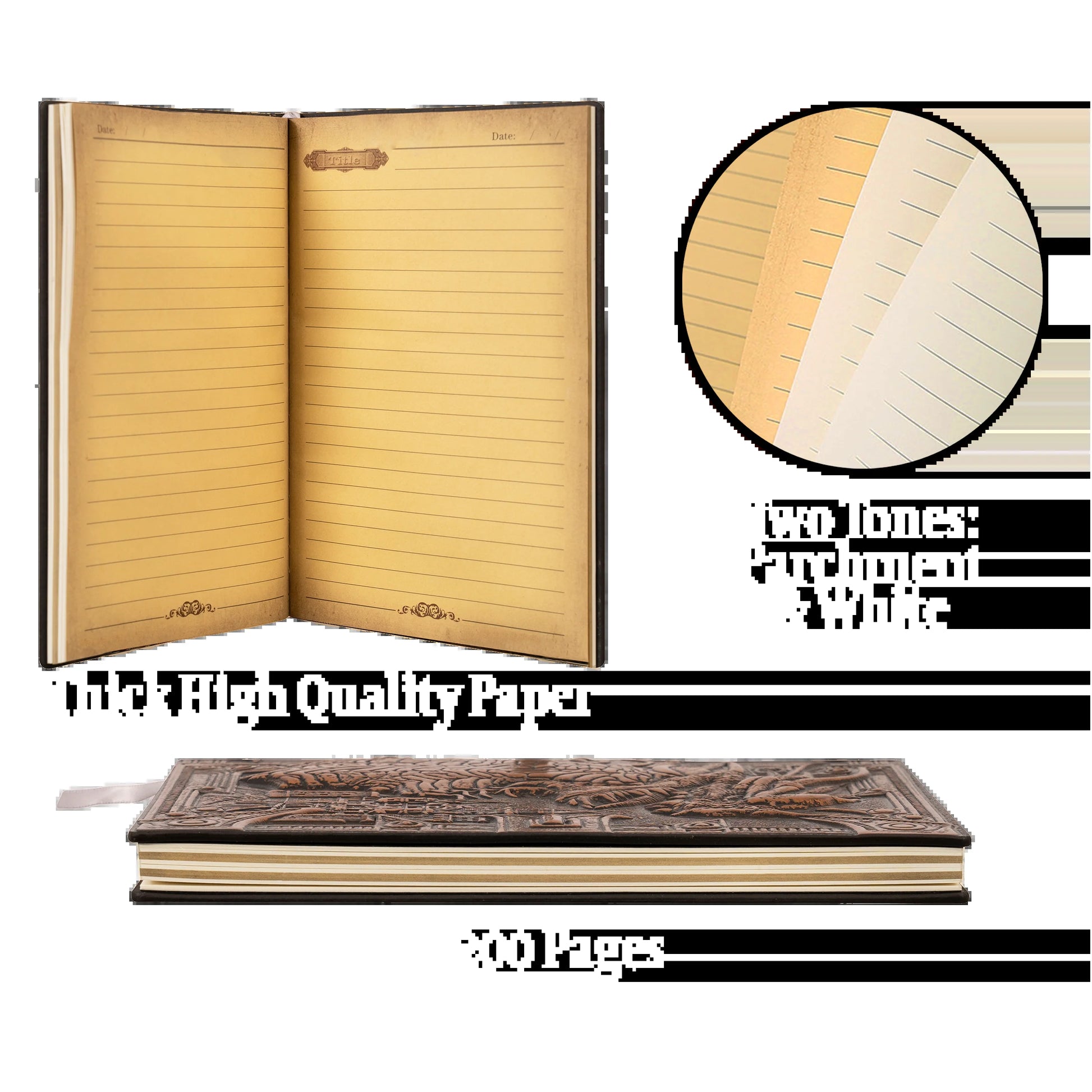 3D Faux-Leather Notebook
