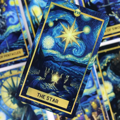 78 Starry Night Magic Theme 10.3*6Cm Tarot Cards Based on Rider Waite System