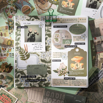 Aesthetic Scrapbook Kit, Junk Journal Scrapbooking Supplies, Vintage Journaling