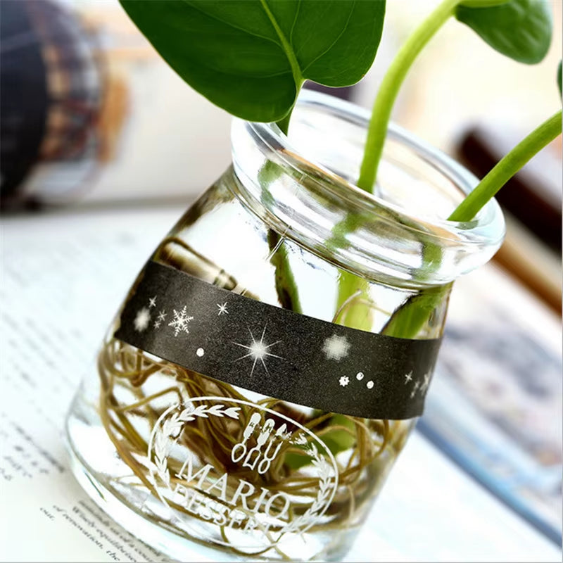 Washi Tape Gold Flowers/Stars Washi Set Planner Time Kawaii Washi Tape Lot Japanese DIY Scrapbook Fita Adesiva Papeleria