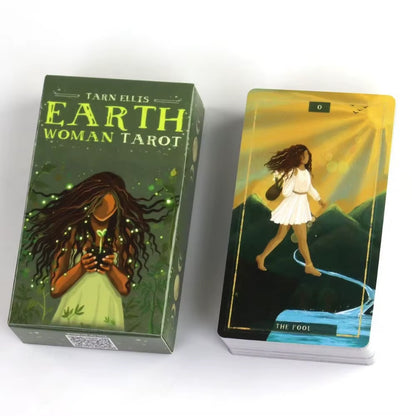 Earth Woman Tarot Deck 78 Pcs Tarot Cards Nurture Your Intuition and Celebrate Mother Nature'S Wisdom 10.3*6Cm
