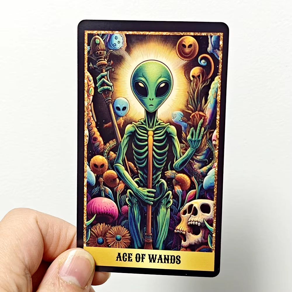 Alien Tarot Cards 78 Pcs Tarot Cards Based on Rider Waite System 10.3*6Cm