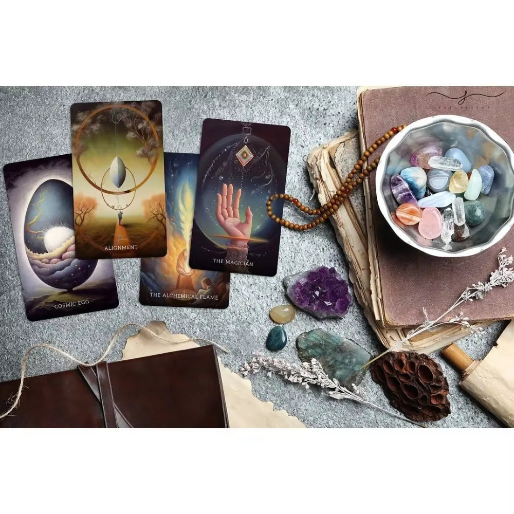 10.4X7.3Cm Cosmic Dreamer Oracle: a Mesmerizing 48-Card Deck That Invites You to Explore the Hidden Realms of the Psyche