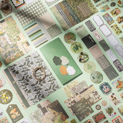 Aesthetic Scrapbook Kit, Junk Journal Scrapbooking Supplies, Vintage Journaling