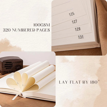 Beige 320 Pages College Ruled Journal Notebook, Lined Journal Notebook