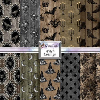 Witch Cottage Halloween - 12X12 Scrapbook Paper Pack - 8576