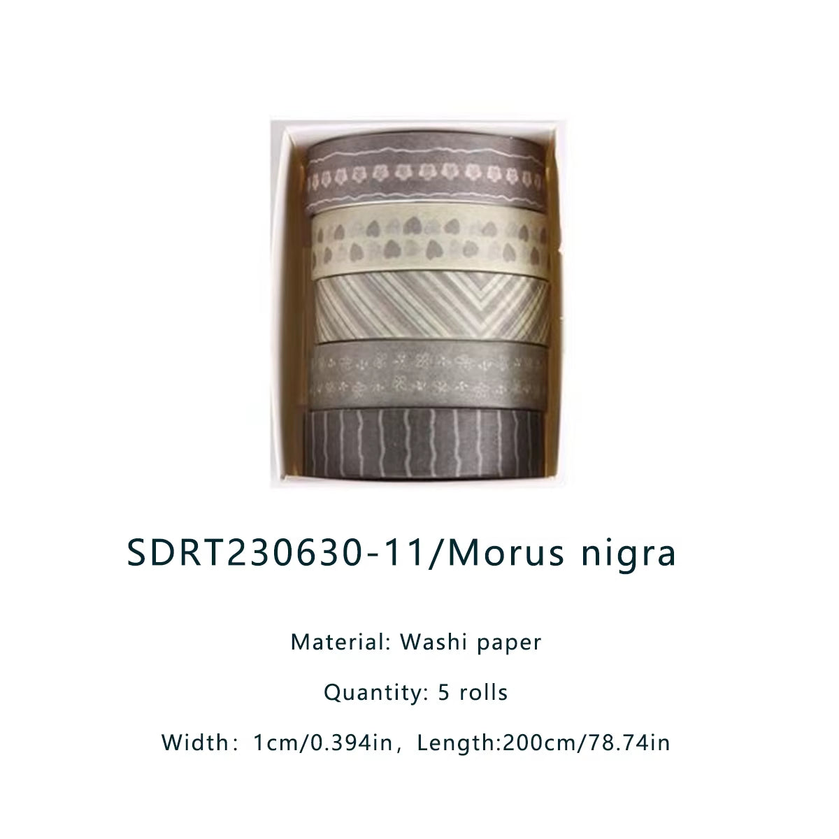 5 Rolls Forest Washi Tape Set Colorful Flowers Watercolor Plants Masking Tape Scrapbooking Adhesive DIY Journals Crafts