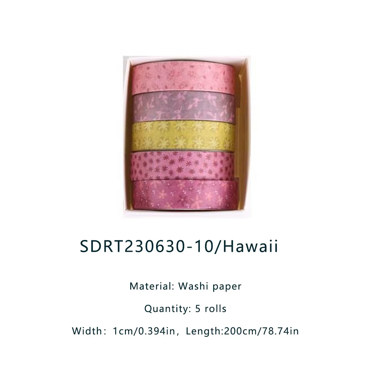 5 Rolls Forest Washi Tape Set Colorful Flowers Watercolor Plants Masking Tape Scrapbooking Adhesive DIY Journals Crafts