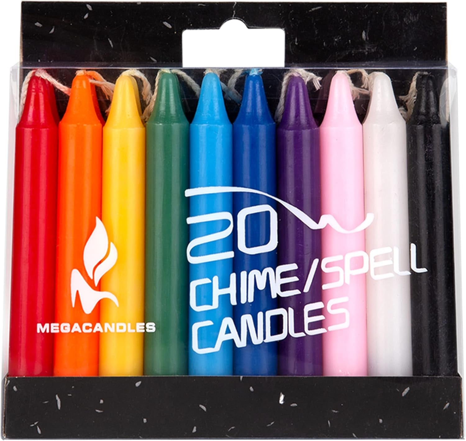 20 Pcs Unscented Assorted Colors Exquisite Mini Taper Spell Candles, 4 Inch Tall X 1/2 Inch Diameter, Magic Chimes, Enchantment, Casting Rituals, Witchcraft, Wiccan, Altar, Metaphysical