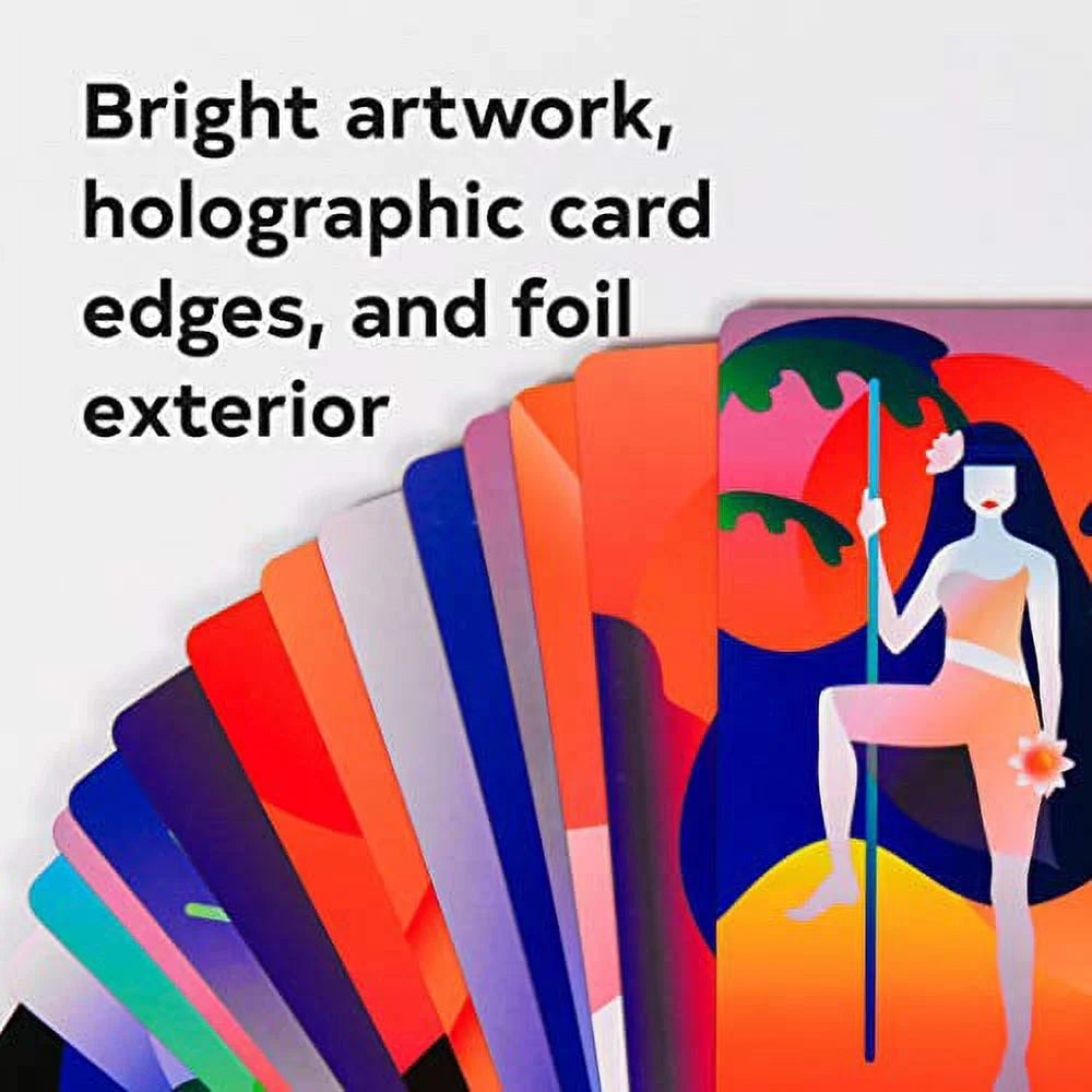 Mystic Mondays Tarot Deck Card Games, Colorful Cards with Holographic Edges, 78 Count