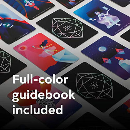 Mystic Mondays Tarot Deck Card Games, Colorful Cards with Holographic Edges, 78 Count