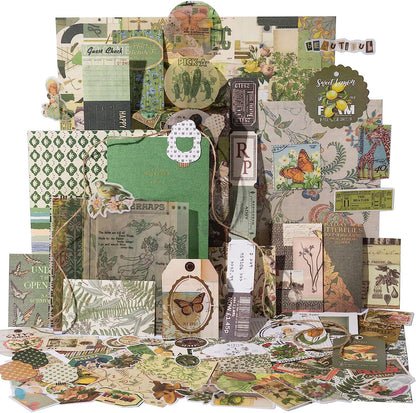 Aesthetic Scrapbook Kit, Junk Journal Scrapbooking Supplies, Vintage Journaling